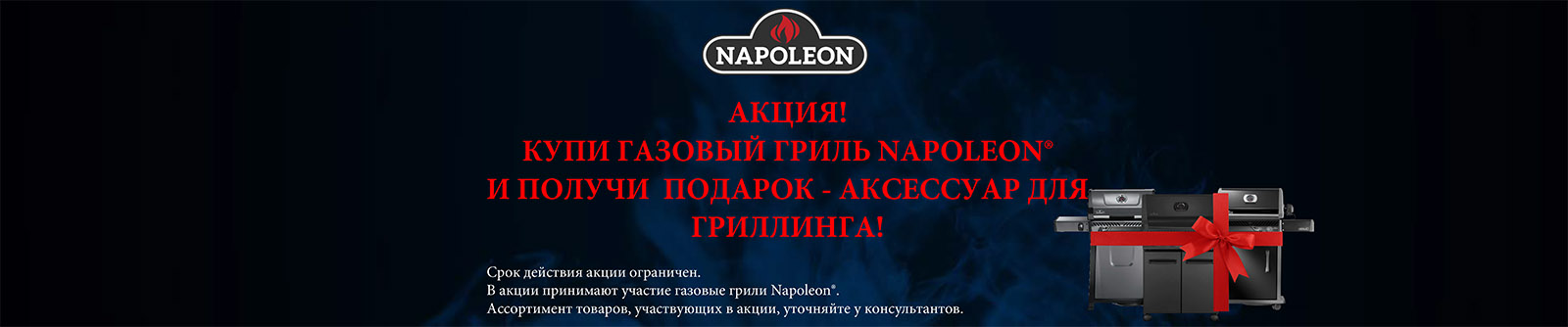 Акция - купи газовый гриль Napoleon получи подарок
