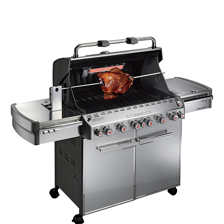 Гриль газовый Weber Summit S-670, GBS, нержавеющая сталь.