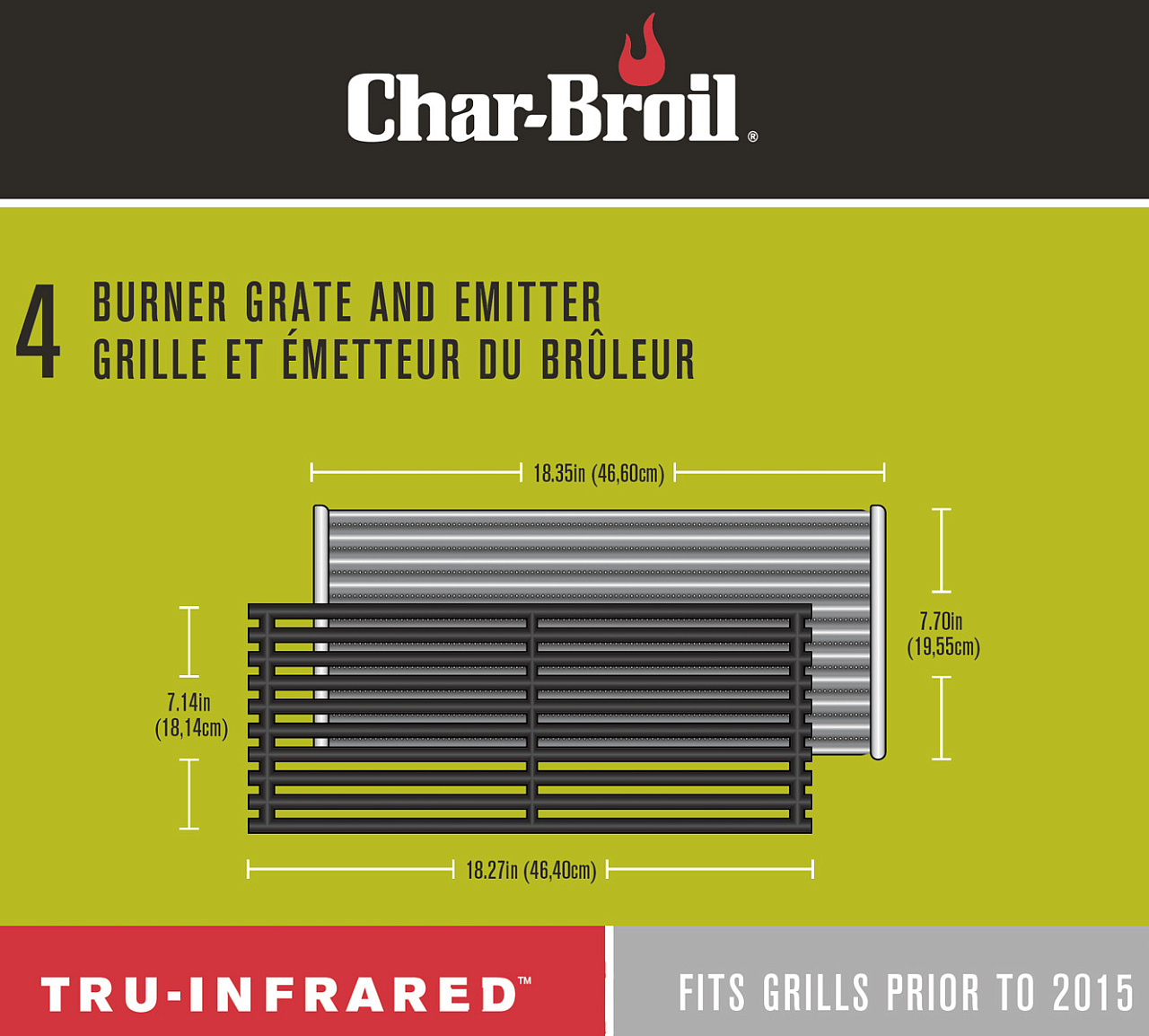 Решетка+пластина Char-Broil Infrared на Professional 4